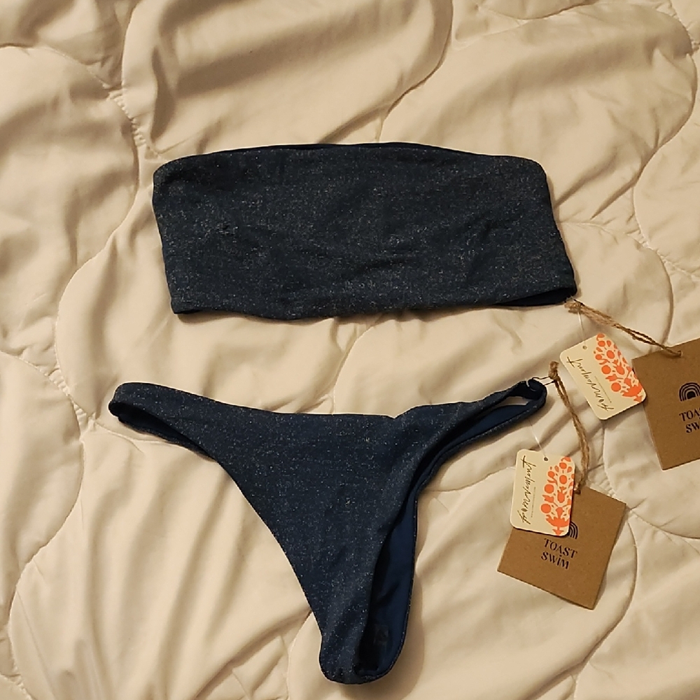 Toast Swim Navy Bikini Set